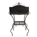 Vintage kovový umyvací stolík hnedý 72x48x114 cm