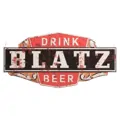 NÁSTENNÁ TABULA "BLATZ" KOVOVÁ DEKORÁCIA 70 X 1 X 35 CM