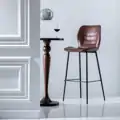STOLÍK Z  MANGOVÉHO  DREVA HNEDÝ 40 X 40 X 90 CM