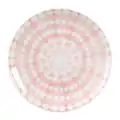 DEZERTNÝ TANIER RUŽOVO-BIELY ​​PORCELÁN 19,50 X 19,50 X 2 CM
