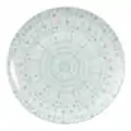 JEDÁLENSKÝ TANIER TYRKYSOVO-BIELY PORCELÁN 27 X 27 X 2,50 CM