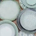 MISA NA ŠALÁTY ZELENÝ PORCELÁN 25 X 25 X 6,50 CM