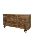 Potravinový pult na kolieskach š. 20 zásuviek V75/D156/Š38,5 cm