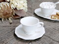 Provance porcelánová  šálka na kávu s podšálkou D9,5 cm biela 18 cl