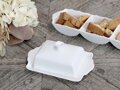 Provance porcelánová dóza na maslo V8/D20/Š13 cm biela