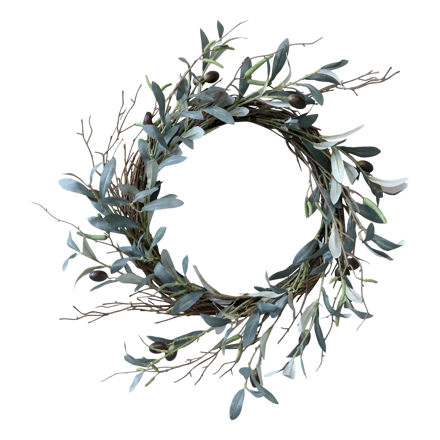 Fleur olivový veniec D42 cm zelený