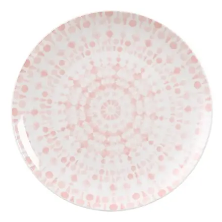 JEDÁLENSKÝ TANIER RUŽOVO-BIELY PORCELÁN 27 X 27 X 2,50 CM