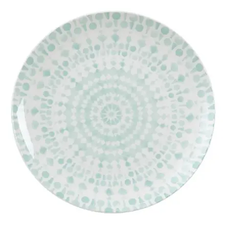 JEDÁLENSKÝ TANIER TYRKYSOVO-BIELY PORCELÁN 27 X 27 X 2,50 CM