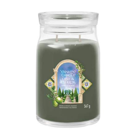 OLIVE CYPRESS Veľká sviečka Signature 567g