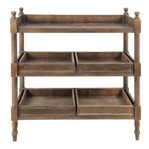 Hnedý drevený príručný stolík 99x44x99 cm Hnedý drevený príručný stolík 99x44x99 cm
