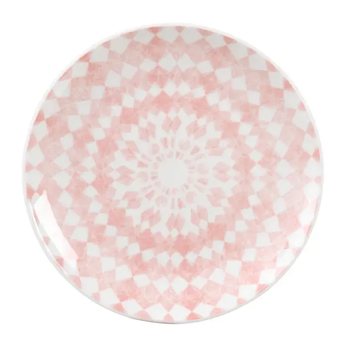 DEZERTNÝ TANIER RUŽOVO-BIELY PORCELÁN 19,50 X 19,50 X 2 CM DEZERTNÝ TANIER RUŽOVO-BIELY PORCELÁN 19,50 X 19,50 X 2 CM