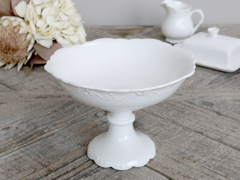 Provance porcelánová miska na podstavci V15/H22 cm biela 900 ml